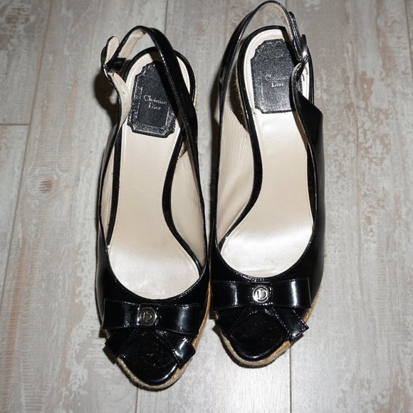 CHRISTIAN DIOR ESPADRILLE PLATFORM SANDALS - Picture 3 of 6